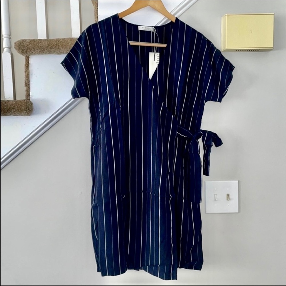 🆕 MODODOC • Striped Side-Tie Dress